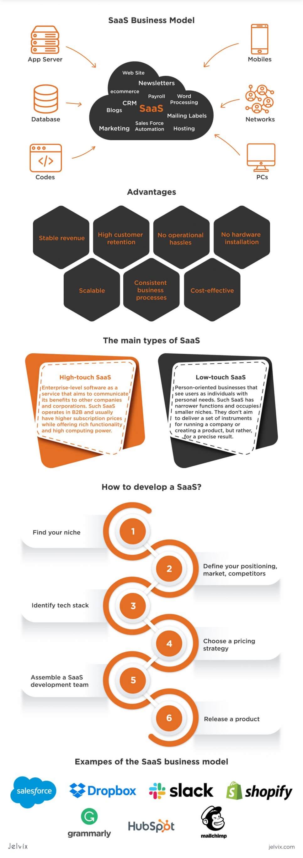 Saas model infographic