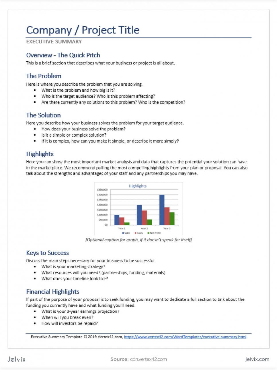 Example of an executive summary